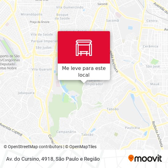 Av. do Cursino, 4918 mapa