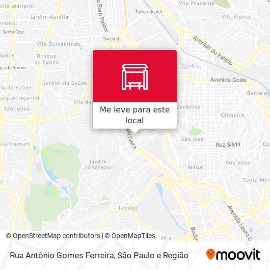 Rua Antônio Gomes Ferreira mapa