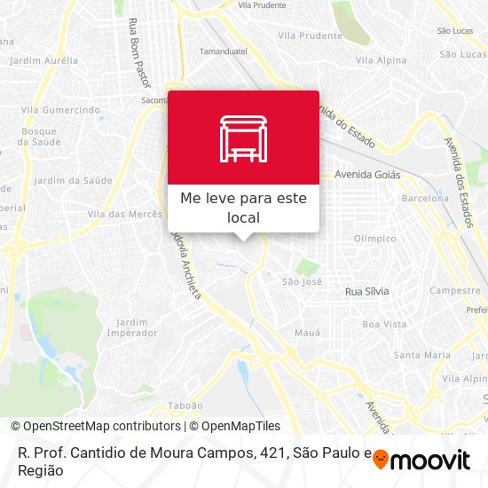 R. Prof. Cantidio de Moura Campos, 421 mapa