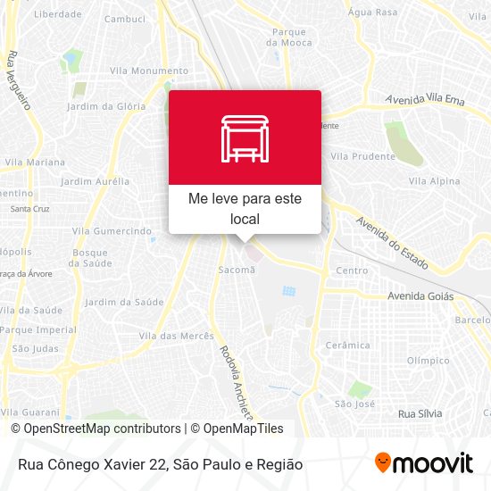 Rua Cônego Xavier 22 mapa