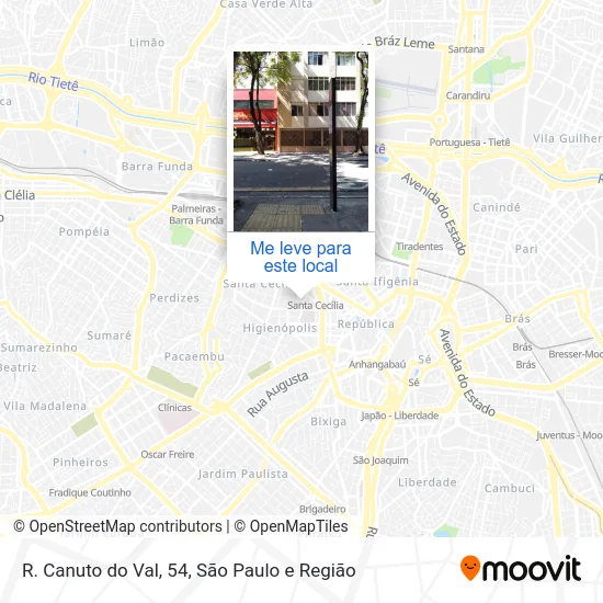 R. Canuto do Val, 54 mapa