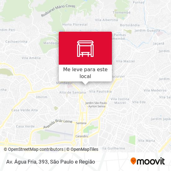 Av. Água Fria, 393 mapa