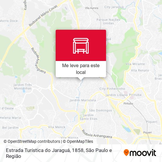 Estrada Turística do Jaraguá, 1858 mapa
