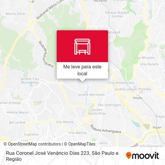 Rua Coronel José Venâncio Dias 223 mapa