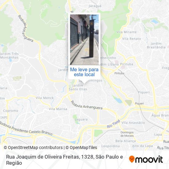 Rua Joaquim de Oliveira Freitas, 1328 mapa