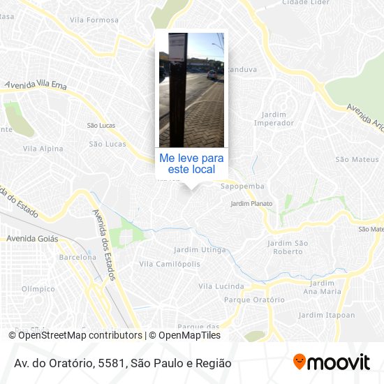 Av. do Oratório, 5581 mapa