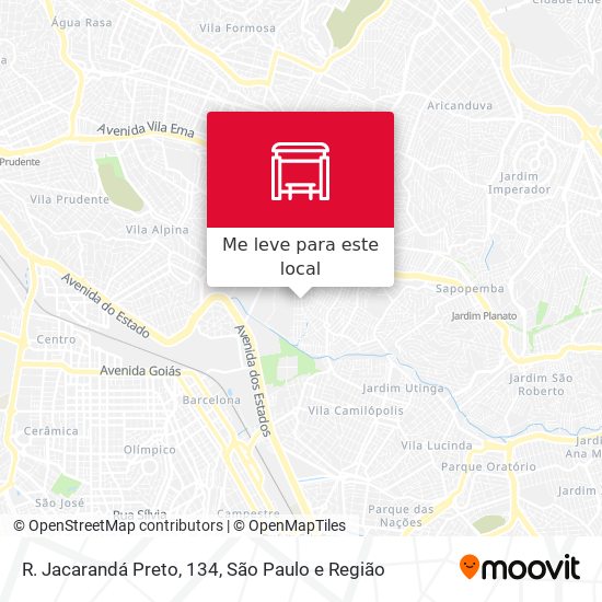 R. Jacarandá Preto, 134 mapa