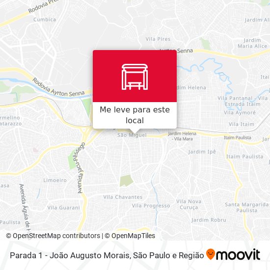 Parada 1 - João Augusto Morais mapa