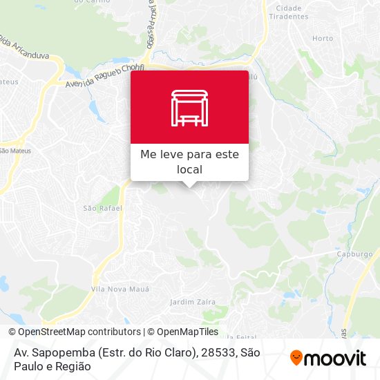 Av. Sapopemba (Estr. do Rio Claro), 28533 mapa