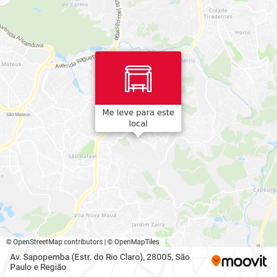 Av. Sapopemba (Estr. do Rio Claro), 28005 mapa