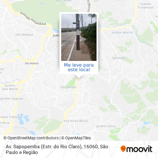 Av. Sapopemba (Estr. do Rio Claro), 16060 mapa