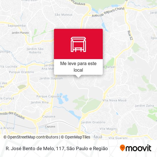 R. José Bento de Melo, 117 mapa