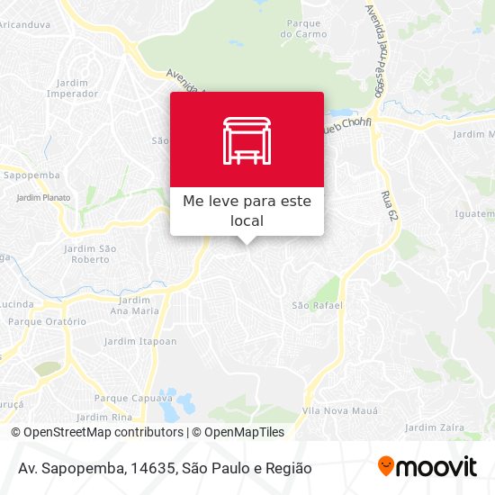 Av. Sapopemba, 14635 mapa