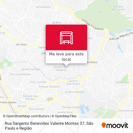 Rua Sargento Benevides Valente Montes 37 mapa