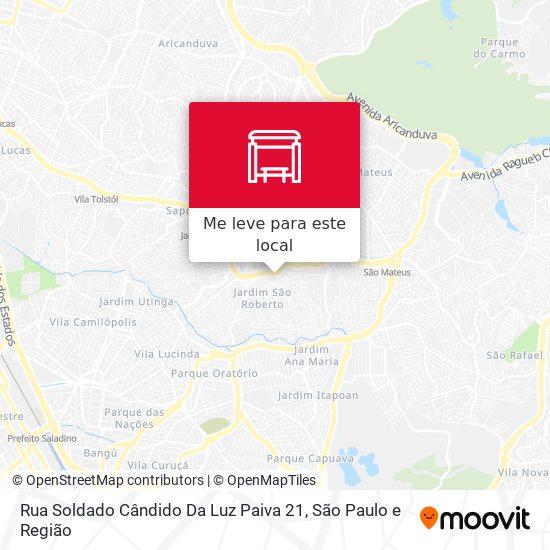 Rua Soldado Cândido Da Luz Paiva 21 mapa