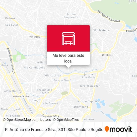 R. Antônio de Franca e Silva, 831 mapa