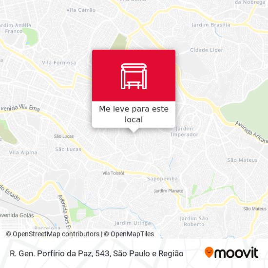 R. Gen. Porfírio da Paz, 543 mapa