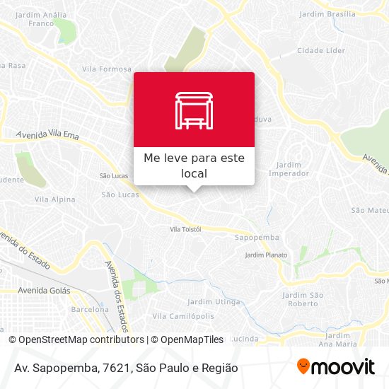 Av. Sapopemba, 7621 mapa