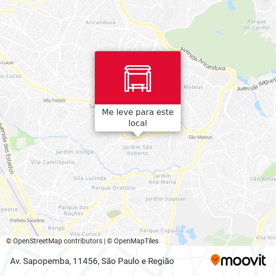 Av. Sapopemba, 11456 mapa