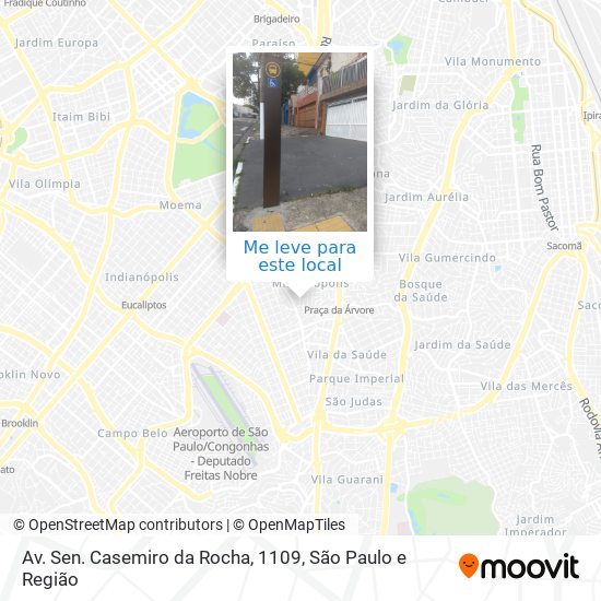 Av. Sen. Casemiro da Rocha, 1109 mapa