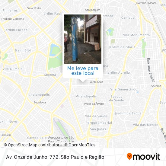 Av. Onze de Junho, 772 mapa