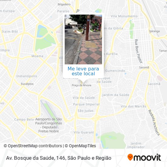 Av. Bosque da Saúde, 146 mapa