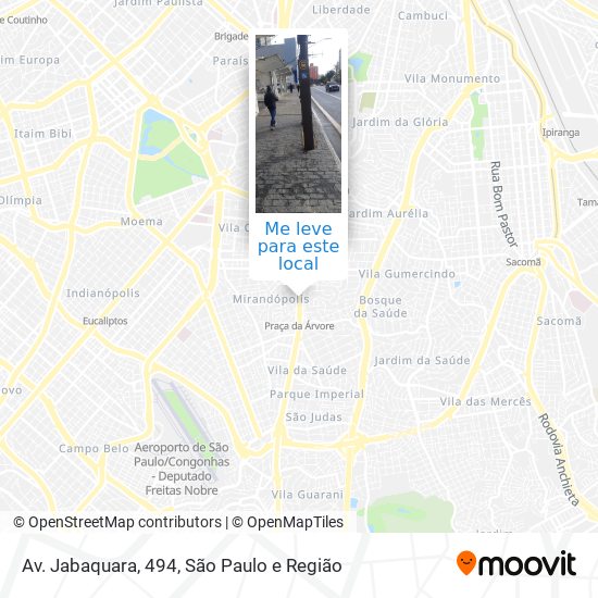 Av. Jabaquara, 494 mapa