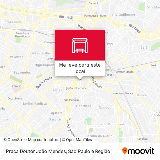 Praça Doutor João Mendes mapa