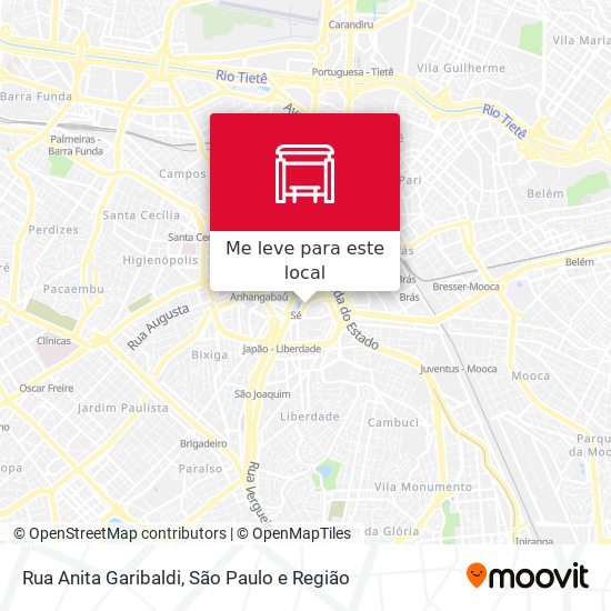 Rua Anita Garibaldi mapa