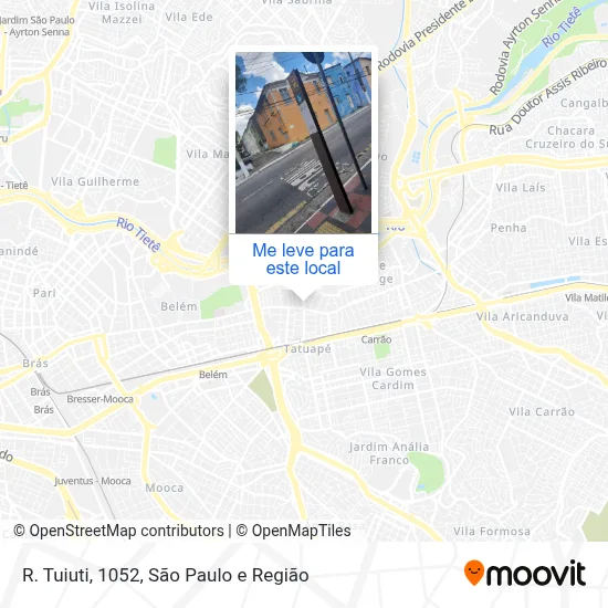 R. Tuiuti, 1052 mapa