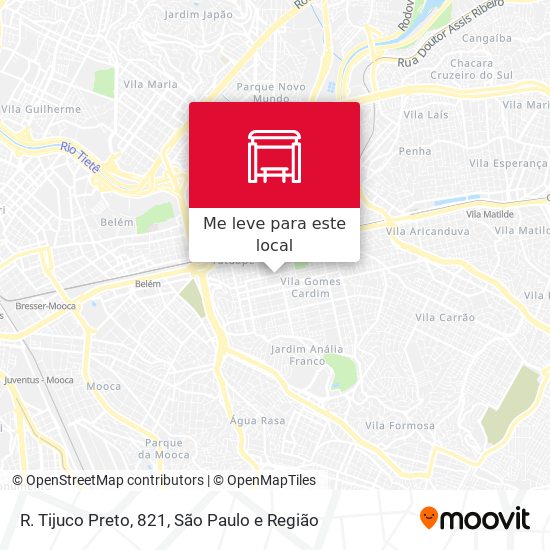 R. Tijuco Preto, 821 mapa
