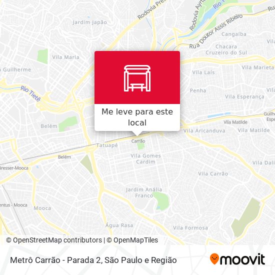 Metrô Carrão - Parada 2 mapa