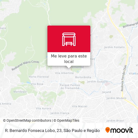 R. Bernardo Fonseca Lobo, 23 mapa