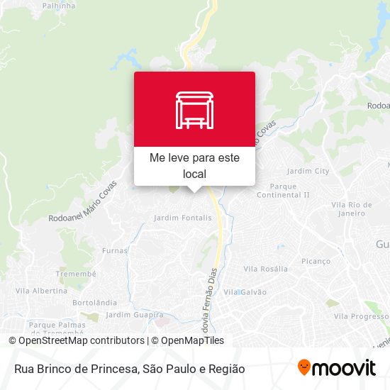 Rua Brinco de Princesa mapa
