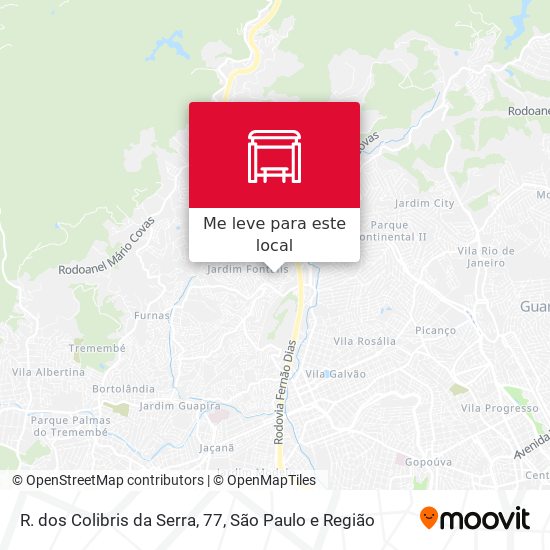 R. dos Colibris da Serra, 77 mapa