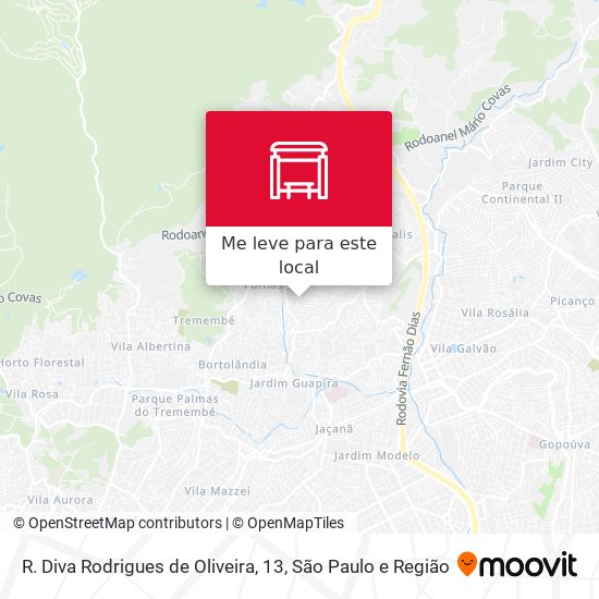 R. Diva Rodrigues de Oliveira, 13 mapa