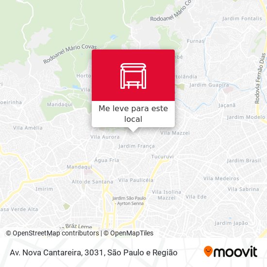 Av. Nova Cantareira, 3031 mapa