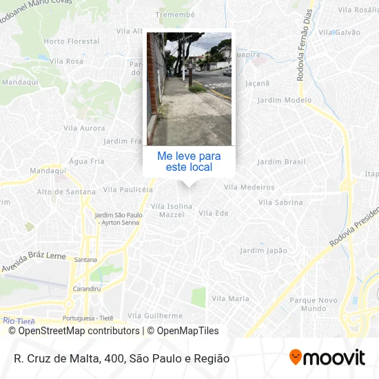 R. Cruz de Malta, 400 mapa