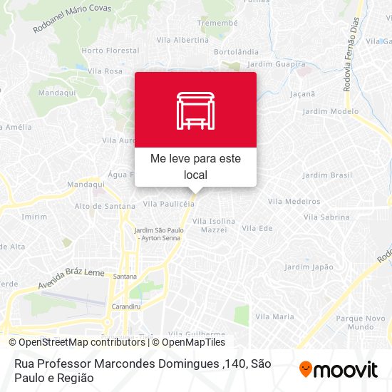 Rua Professor Marcondes Domingues ,140 mapa