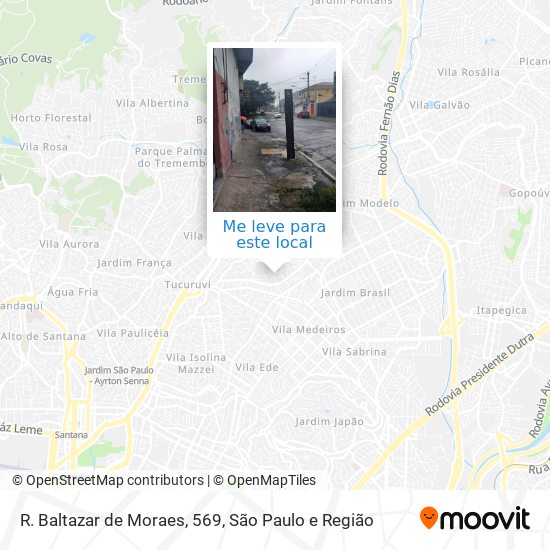R. Baltazar de Moraes, 569 mapa