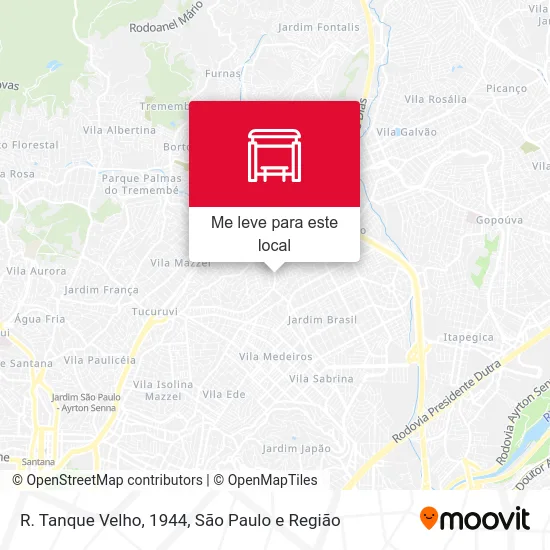 R. Tanque Velho, 1944 mapa