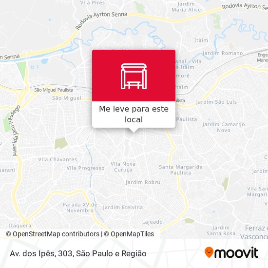 Av. dos Ipês, 303 mapa