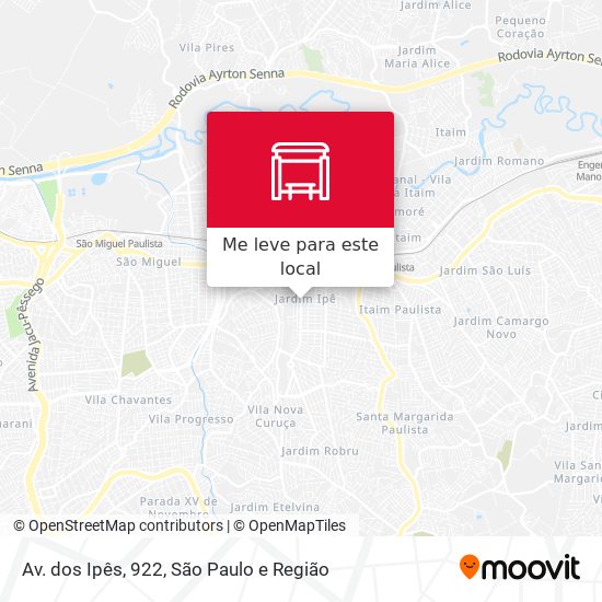 Av. dos Ipês, 922 mapa