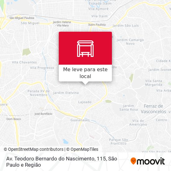 Av. Teodoro Bernardo do Nascimento, 115 mapa