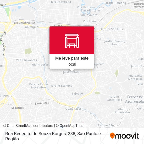 Rua Benedito de Souza Borges, 288 mapa