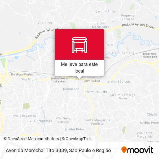 Avenida Marechal Tito 3339 mapa