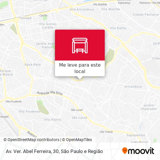 Av. Ver. Abel Ferreira, 30 mapa