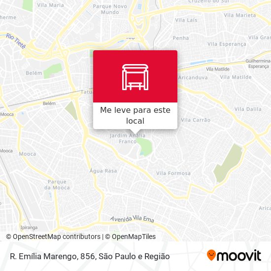R. Emília Marengo, 856 mapa