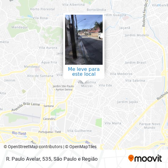 R. Paulo Avelar, 535 mapa