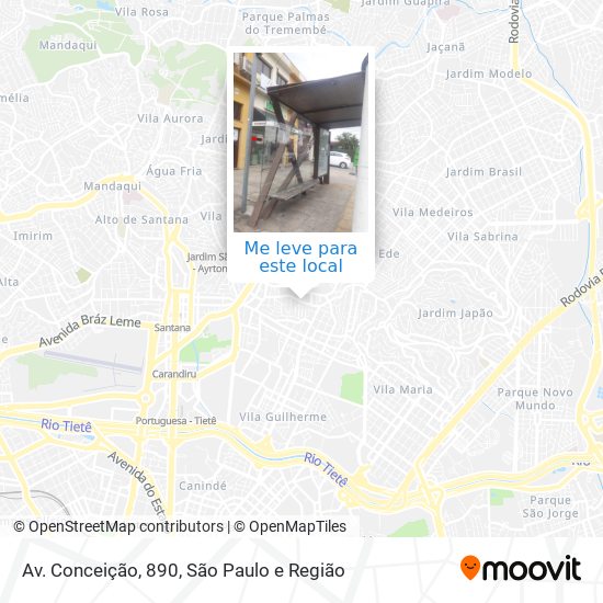 Av. Conceição, 890 mapa